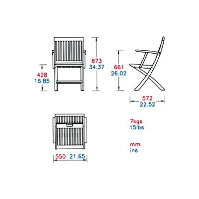 Barlow Tyrie Teak 7 Piece Extending Dining Set