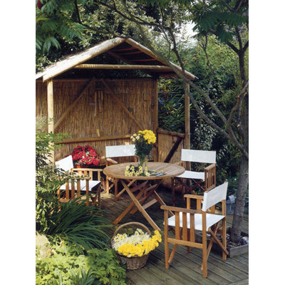 Barlow Tyrie Teak Safari Natural Folding Director Chair