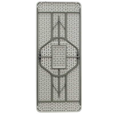Flash Furniture Blow Molded Plastic Folding Table in Granite White