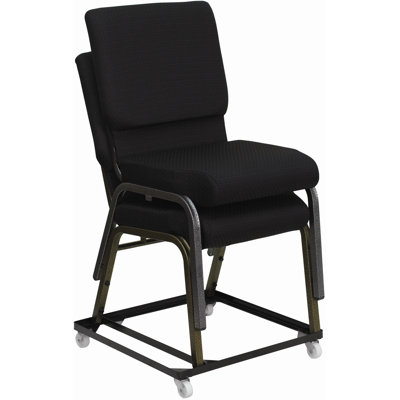 Flash Furniture Hercules Series Steel Stack Chair and Church Chair Dolly