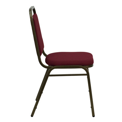 Flash Furniture Hercules Series Trapezoidal Back Stacking Banquet Chair with Gold Vein Frame