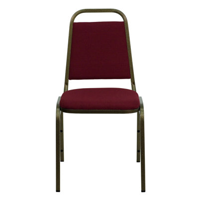 Flash Furniture Hercules Series Trapezoidal Back Stacking Banquet Chair with Gold Vein Frame