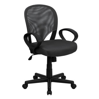 Flash Furniture Mid-Back Office Chair with Oval Loop Arms