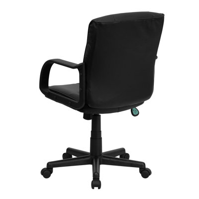 Flash Furniture Mid-Back Leather Task Chair with Nylon Arms