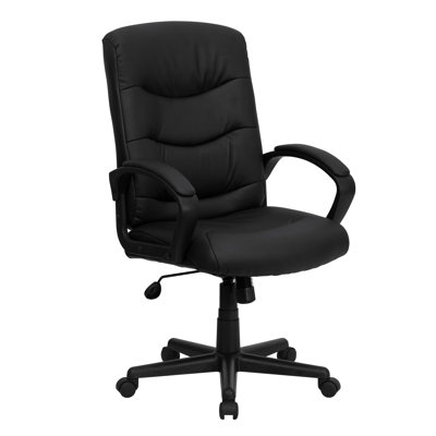 Flash Furniture Mid-Back Leather Office Chair