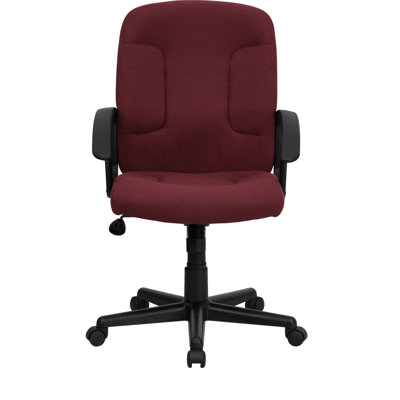 Flash Furniture Mid-Back Fabric Task Chair with Nylon Arms
