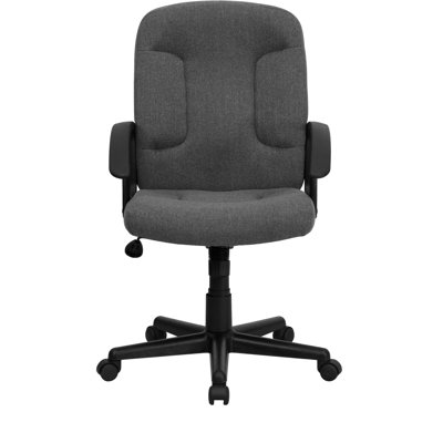 Flash Furniture Mid-Back Fabric Task Chair with Nylon Arms