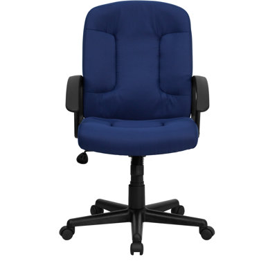 Flash Furniture Mid-Back Fabric Task Chair with Nylon Arms