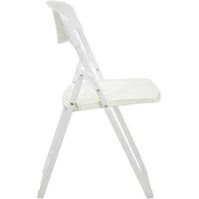 Flash Furniture Hercules Series Heavy Duty Plastic Folding Chair in White