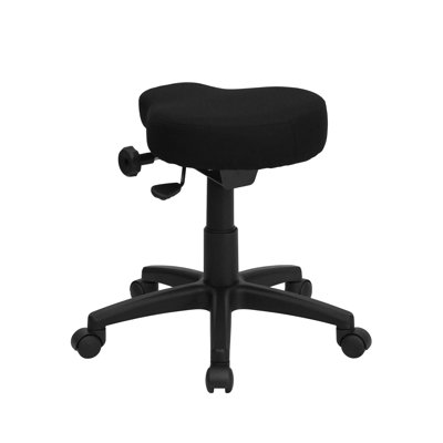 Flash Furniture Height Adjustable Utility Stool with Dual Wheel