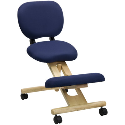 Flash Furniture Low-Back Height Adjustable Kneeling Chair with Dual Wheel