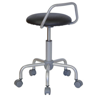 Flash Furniture Height Adjustable Stool with Raised Bar Backrest