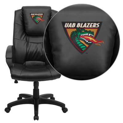 Flash Furniture NCAA Embroidered High-Back Leather Executive Chair