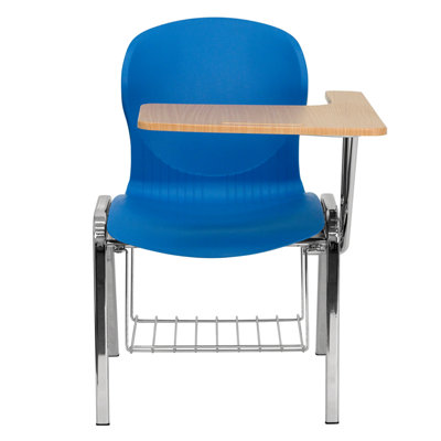 Flash Furniture Hercules Series Natrual Wood Laminate 33" Shell Chair and Tablet Arm