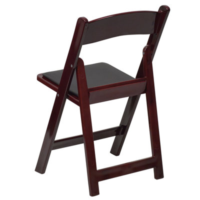 Flash Furniture Resin Folding Chair with Vinyl Padded Seat