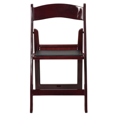 Flash Furniture Resin Folding Chair with Vinyl Padded Seat