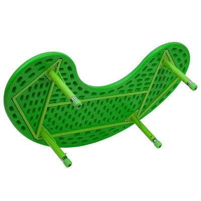 Flash Furniture Height Adjustable Half-Moon Plastic Activity Table
