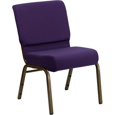 Flash Furniture Hercules Series 21'' Extra Wide Church Chair with 4'' Thick Seat and Communion Cup Book Rack