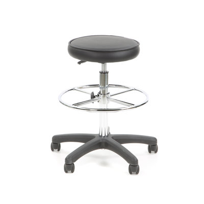 Flash Furniture Height Adjustable Drafting Stool with Footring