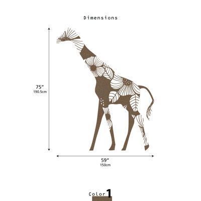 LittleLion Studio Fauna Floral Giraffe Wall Decal