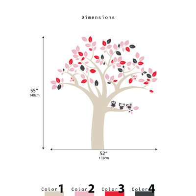LittleLion Studio Owl Tree Wall Decal
