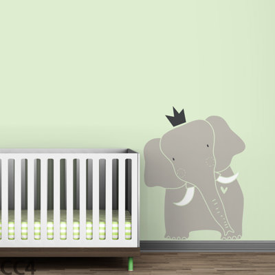 LittleLion Studio Baby Zoo King Elephant Wall Decal