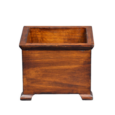 Antique Revival French Square Planter with Wooden Legs