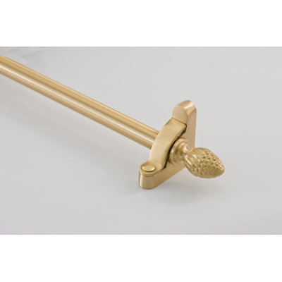 Zoroufy 72" Heritage Fluted Tubular Stair Rod Set Regular Brackets Pineapple Finial