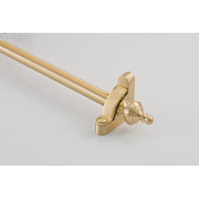 Zoroufy 36" Heritage Smooth Tubular Stair Rod Set Extended Brackets Urn Finial