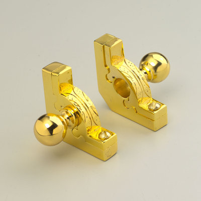 Zoroufy 72" Sovereign Tubular Stair Rod Set with Decorative Brackets Ball Finials