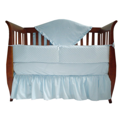 American Baby Company Heavenly Soft Four Piece Minky Dot Crib Bedding Set