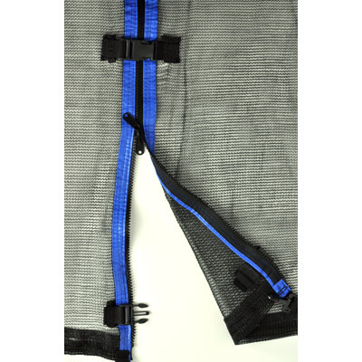 Upper Bounce 12' Trampoline Enclosure Safety Net Fits for 12 FT. Round Frames using 6 Straight Poles, Installs Outside of Frame (Poles Not Included)