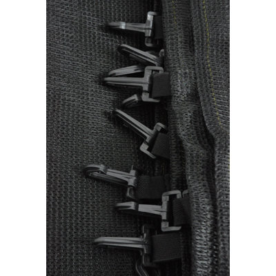 Upper Bounce 12' Trampoline Enclosure Safety Net Fits for 12 FT. Round Frames using 6 Straight Poles, Installs Outside of Frame (Poles Not Included)
