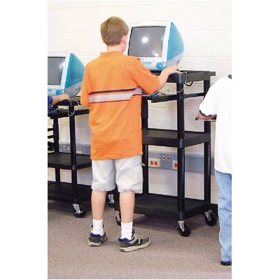 Luxor Workstation with One  Adjustable Pull-Out Shelf