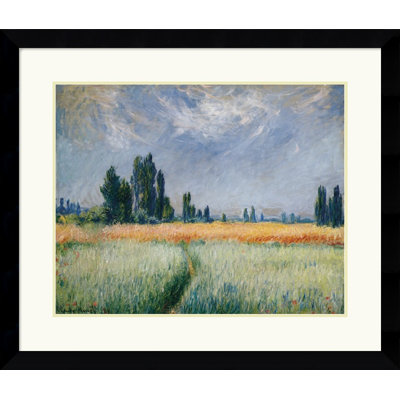 Amanti Art Wheatfield, 1881  by Claude Monet Framed Fine Art Print - 29.49" x 34.62"