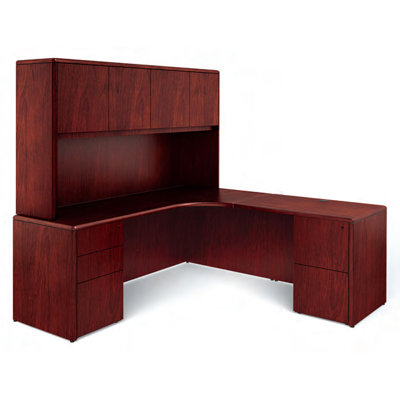 Offices To Go Margate L Shape Desk Office Suite with Hutch