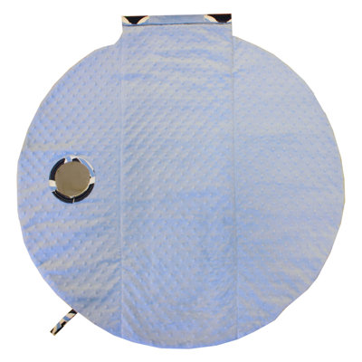 Itzy Ritzy Social Circle Blue Wrap and Roll Infant Carrier Arm Pad and Tummy Time Mat