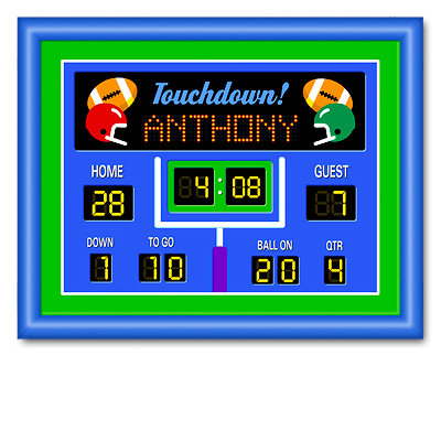 Game On Football Large Personalized Framed Art