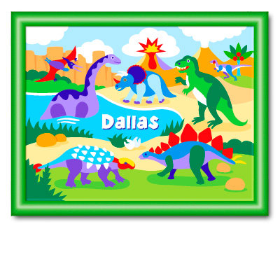 Dinosaur Land Personalized Large Print