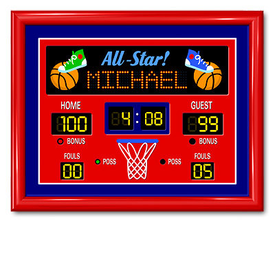 Game On Large Basketball Personalized Print