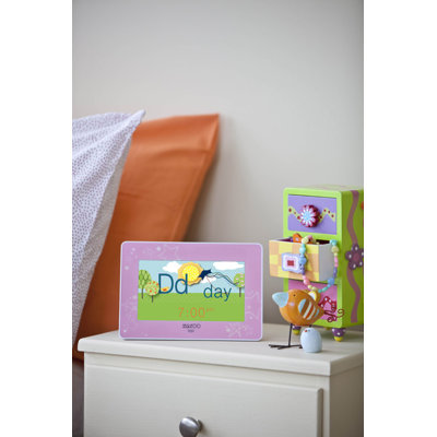 Zazoo Kids Photo Clock in Pink Stars