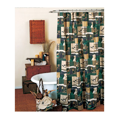 Dogs and Ducks Shower Curtain
