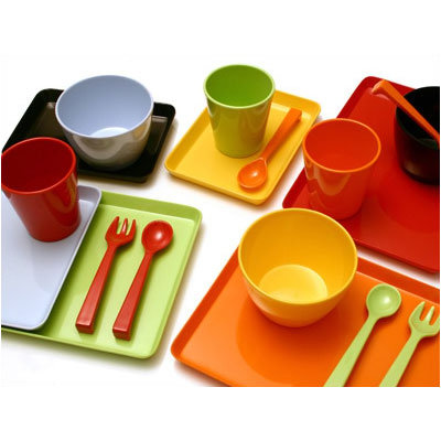 notNeutral Melamine Snack Set in Blue/Green