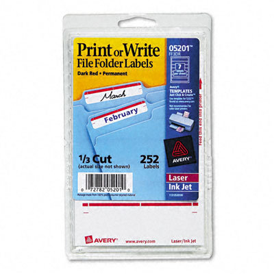 Avery Print or Write File Folder Labels