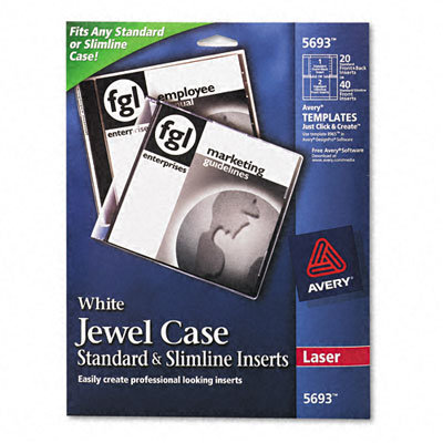 Avery Jewel Case Inserts