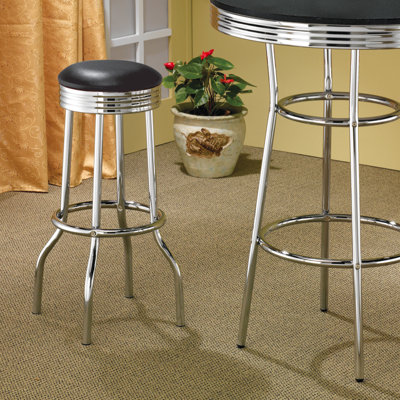 Wildon Home &reg; Ridgeway Soda Fountain Bar Table Set in Black