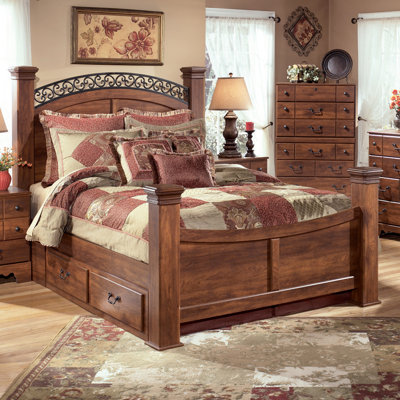 Oakridge Poster Footboard in Brown by Wildon Home ® -image