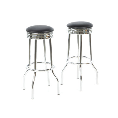 Wildon Home &reg; Ridgeway Soda Fountain Bar Table Set in Black