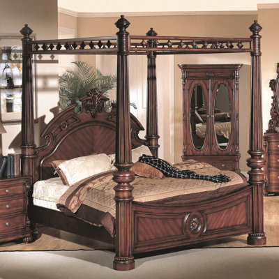Click To Image : Corina King Four Poster Bed by Wildon Home ® Now