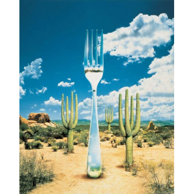 Alessi Nuovo Milano Dessert Fork in Mirror Polished by Ettore Sottsass